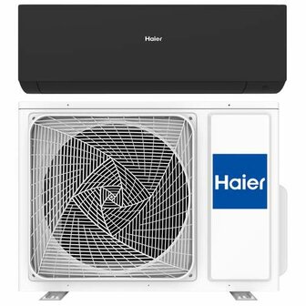 Haier Expert single split airco 3,5 kW mat zwart complete set