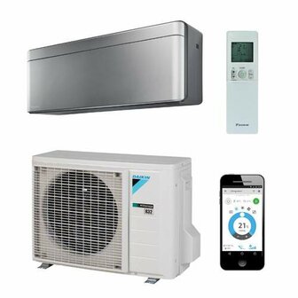 Daikin Stylish 2,0 kW zilver complete set