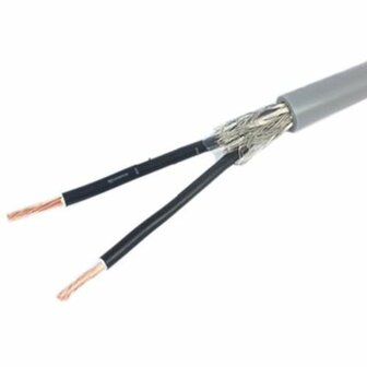 Dynamic stuurstroomkabel afgeschermd 2 x 1,5 mm&sup2; (rol van 100 meter)