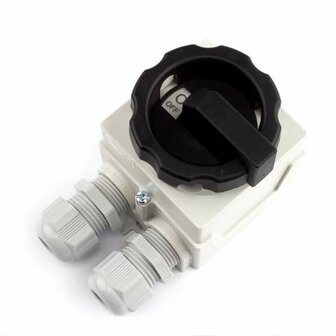 Sontheimer werkschakelaar compact 3-polig 25A IP65 met 2x M20 wartels