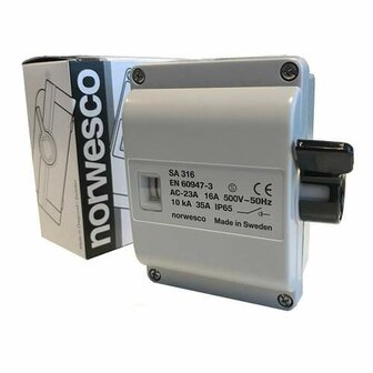 Norwesco werkschakelaar 4-polig 25A IP65 (M25)