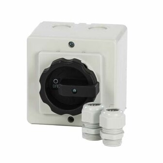 Sontheimer werkschakelaar small 4-polig 25A IP65 + 2 M20 wartels