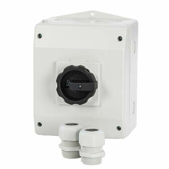 Sontheimer werkschakelaar 4-polig 63A IP65 + 2 M32 wartels