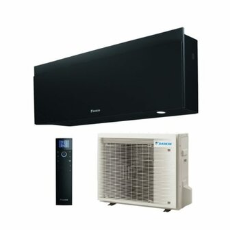 Daikin Emura 3 FTXJ25AB+RXJ25A Mat Zwart 