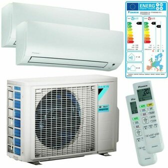 Daikin duo &ndash; 2MXM40 4.0kW/14000Btu 2x 2.5kW FTXP25 Comfora A++