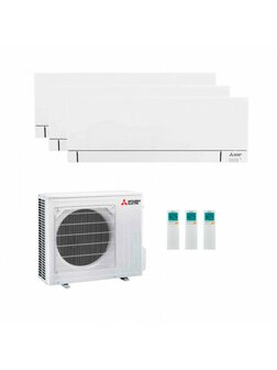 Mitsubishi Electric Tripple-Split MSZ-Serie 6.8kW Outdoor + 2x 2.5 +1x 3.5 kW indoor NW-Model AY-VGK A+++ Incl.