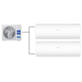 Haier duo 5.0kW/18000Btu Pearl 1x 2.5kW &amp; 1x 3.5kW + WiFi A++