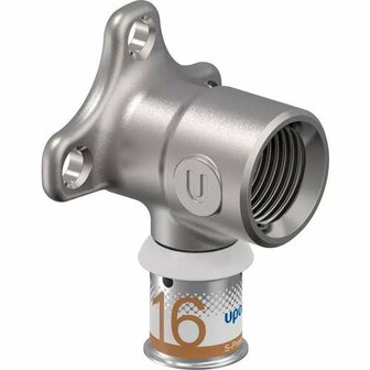 Uponor S-Press Plus muurplaat M 16 x Rp1/2&quot;, pers x binnendraad, messing