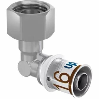 Uponor S-Press Plus SK knie Geberit, 16 x 1/2&quot;, pers x binnendraad