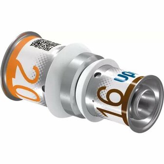 Uponor S-Press Plus koppeling verlopend 20 x 16 mm, 2x pers, messing