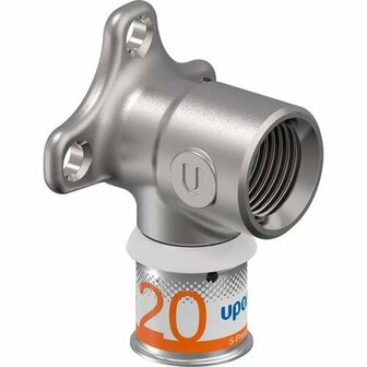 Uponor S-Press Plus muurplaat M 20 x Rp1/2&quot;, pers x binnendraad, messing