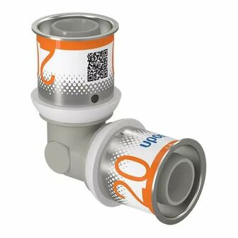 Uponor S-Press Plus knie 90&ordm; 20 x 20 mm, 2x pers, PPSU