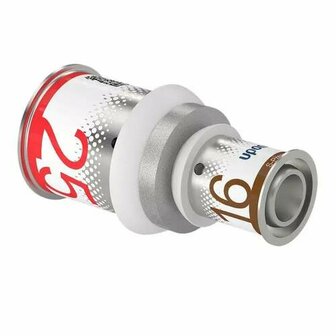 Uponor S-Press Plus koppeling verlopend 25 x 16 mm, 2x pers, messing
