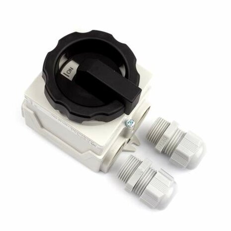 Sontheimer werkschakelaar compact 3-polig 25A IP65 met 2x M20 wartels